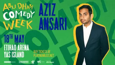 Aziz Ansari at Etihad Arena in Abu Dhabi