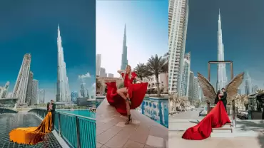 Burj Khalifa Flying Dress Videography Shoot