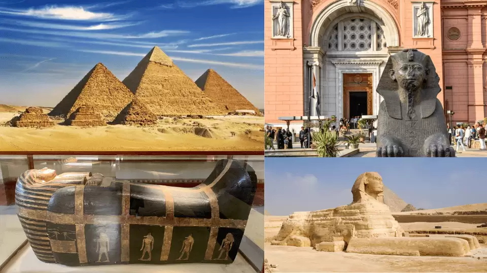 A day tour to Giza Pyramids, Grand Sphinx & The Egyptian Museum