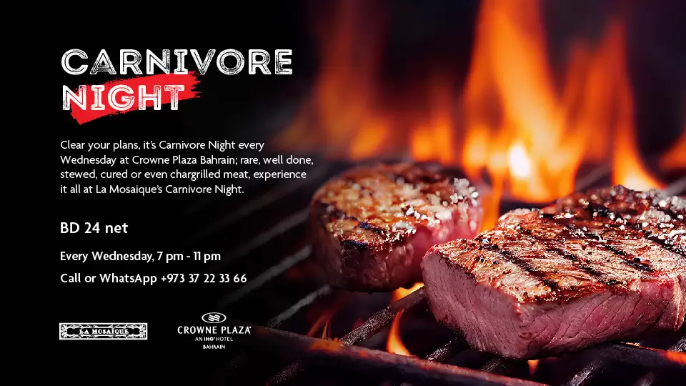 Carnivore Night at Crowne Plaza Bahrain