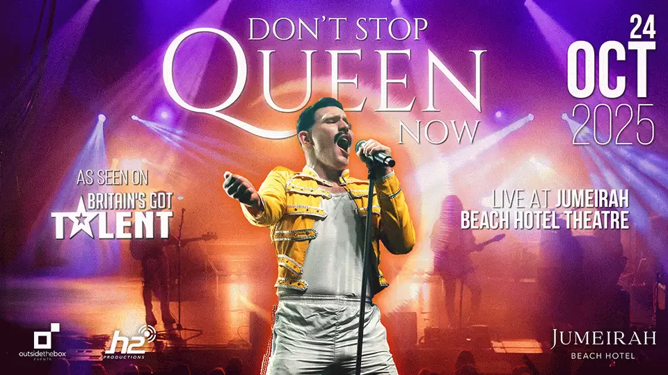 Don't Stop Queen Now at Jumeirah Beach Hotel in Dubai