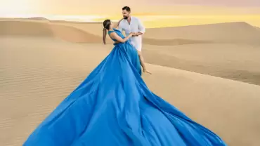 Dubai Desert Flying Dress Videography Tour