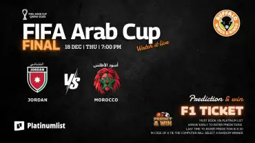 FIFA Arab Cup Final - Jordan vs Morocco - Live Screening at Buffalo Wings & Rings, Bahrain in Manama