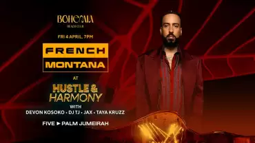French Montana, Billboard Hot 100 star, at Hustle & Harmony in Dubai