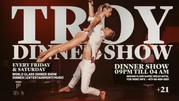 Friday & Saturday Dinner Show at Troy in Dubai