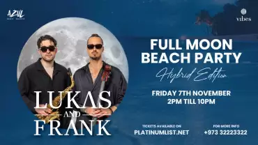 Full Moon Beach Party Featuring Lukas & Frank