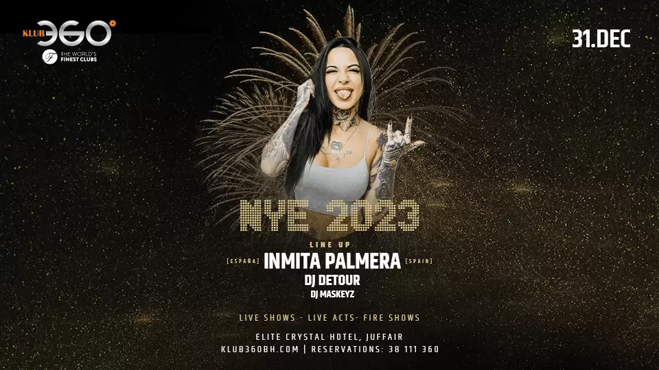 Inmita Palmera (Spain) live at NYE Klub 360, Bahrain