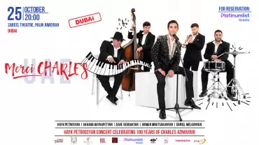 Merci Charles concert by Hayk Petrossyan at Zabeel Theatre, Dubai