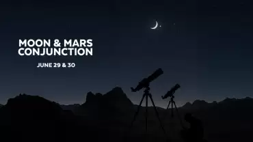 Mleiha Moon and Mars Conjunction
