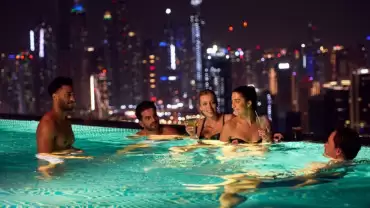 Aura evening pool experience