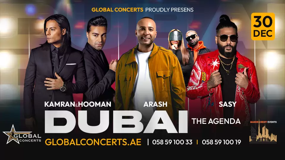 Arash, Kamran and hooman, Sasy and Xband Live Concert at The Agenda, Dubai