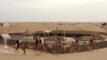 Premium Red Dunes Safari with Camel Ride & 3 Cuisines at Al Khayma Camp