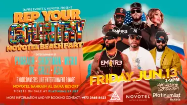 Rep Your Country - Novotel Beach Party