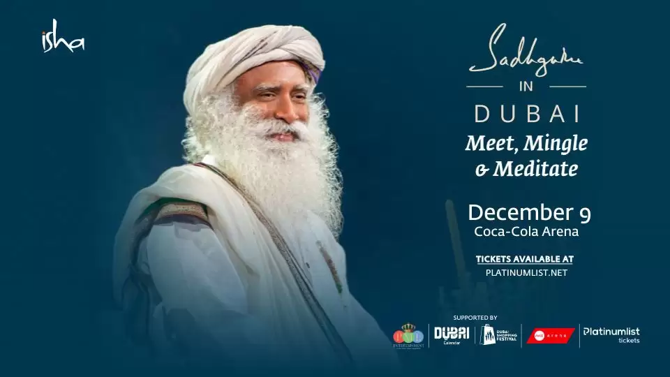 Sadhguru in Coca-Cola Arena, Dubai