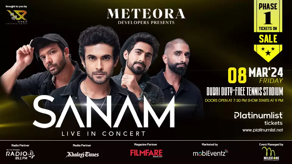 Sanam Live in Concert at Dubai Duty Free Tennis Stadium