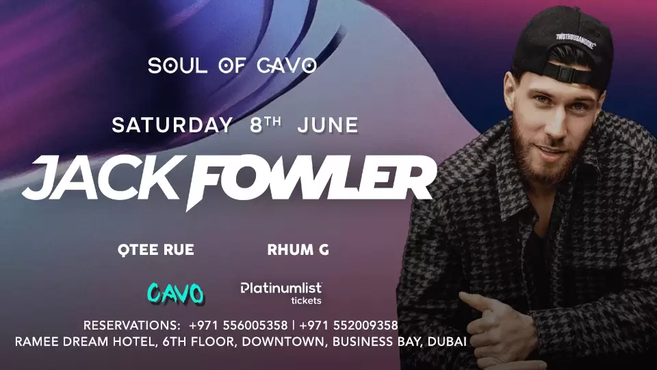 Soul of Cavo Presents Jack Fowler Performing Live at Cavo, Dubai