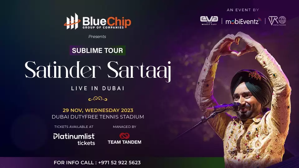 Sublime Tour By Satinder Sartaaj Live in Concert in Dubai Duty Free Tennis Stadium