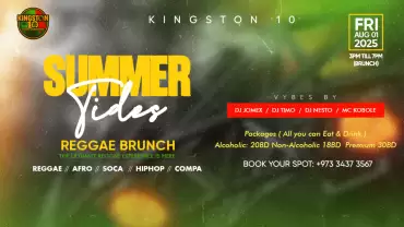 Summer Tides Reggae Brunch at Kingston10