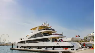 Dubai Harbour Superyacht Experience with Live station & Drinks