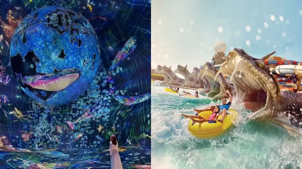 Teamlab Water Ramp TeamLab Phenomena + Yas Waterworld - Combo - DubaiThingsToDo