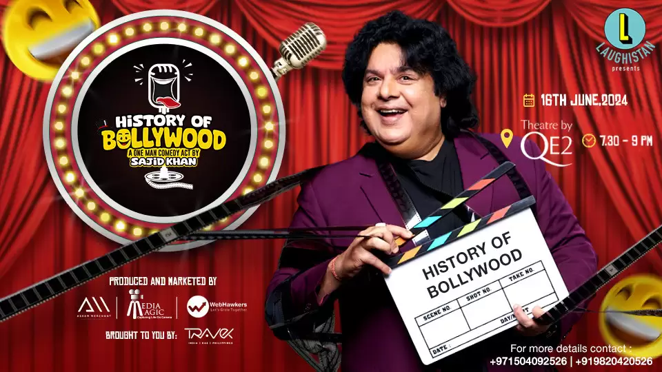 The History of Bollywood a One Man Comedy Act by Sajid Khan at Theatre by QE2, Dubai