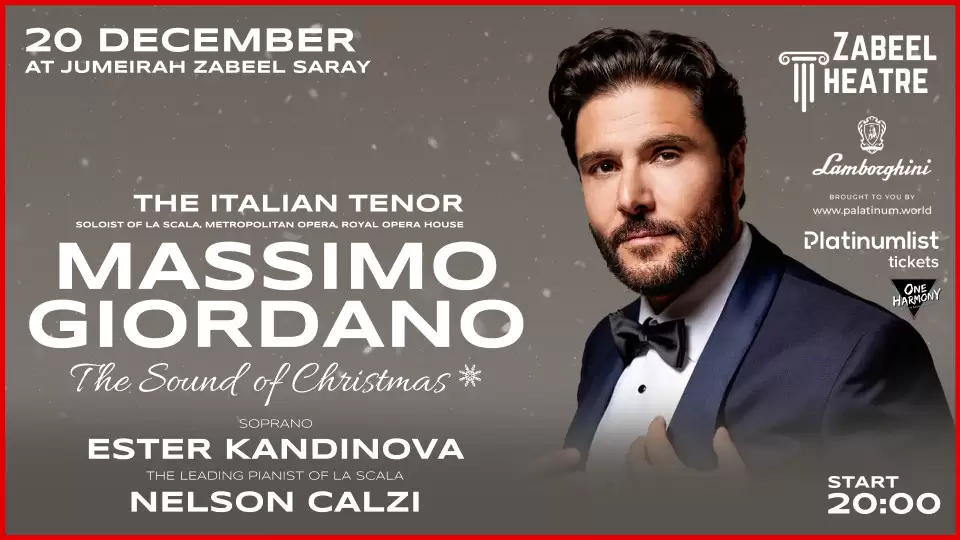 The Sound of Christmas' Massimo Giordano at Zabeel Theatre, Dubai