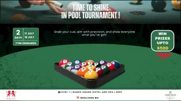 Ultimate Pool Tournament at Redlions Sports Bar - Ramee Grand Hotel